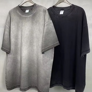 High Quality Heavyweight Streetwear T-Shirts 100% Cotton Blank Tee <b>Drop</b> Shoulder Oversized Vintage <b>Acid</b> Wash T Shirt for Men - Product Image 6