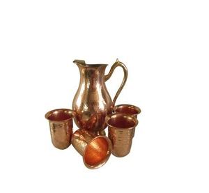 เหยือกน้ำทองแดงเหยือกทองแดงบริสุทธิ์พร้อมอายุรเวทประโยชน์ต่อสุขภาพสำหรับงานแฮนด์เมด - Product Image 5