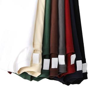 T-shirt unisexe à manches courtes, col rond, coupe ample, épaule tombante, en coton écologique, poids lourd, prix d'usine du Bangladesh et de la Chine, 200g - Product Image 1