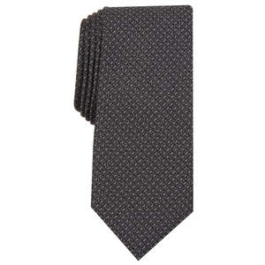 Cravatta Slim Nera in Seta da Uomo Alfani, Taglia Regolare, Stile Casual con Design Ricamato e Stampa Paisley alla Moda - Product Image 1