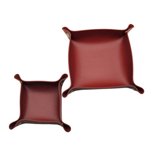 ถาดใส่ของหนัง PU สองชั้น สำหรับใส่ลูกเต๋า เครื่องประดับ กุญแจ เหรียญ เงินสด โทรศัพท์ และกระเป๋าสตางค์ ขายส่ง - Product Image 6