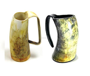 Tasse en corne bon marché, meilleur décor d'intérieur, conception de matériau Unique avec couleur naturelle, tasse à boire hautement conçue - Product Image 1