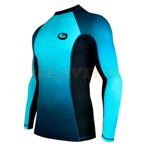 Unique Style Eco-Friendly Full Sleeve Men's Rash Guard Solid Color New Design Professional Made UPF50+ Quick Dry Breathable - Product Image 2