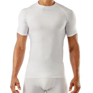 Nouveau T-shirt de compression personnalisé par sublimation pour homme, idéal pour le sport, la gym et le fitness, à manches courtes, style Rash Guard, à prix très bas - Product Image 1