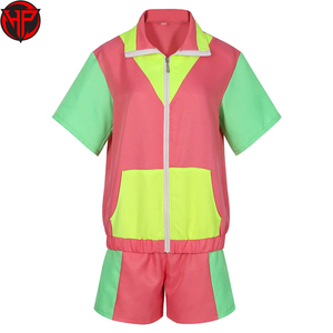 Femmes décontracté 2 pièces fermeture éclair coupe-vent ensemble short respirant séchage rapide vêtements d'entraînement grande taille imprimé Logo Style pour le printemps - Product Image 1