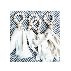 Regalo de inauguración de la casa, servilletero de madera, cuentas, accesorios de decoración para fiesta de boda, servilletero, servilleteros de madera con borlas - Product Image 6