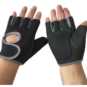 Weightlifting Gloves Gym Fitness Workout Training Gloves Made With Leather Neoprene Anti <b>Slip</b> Gym Gloves for Unisex - Product Image 1