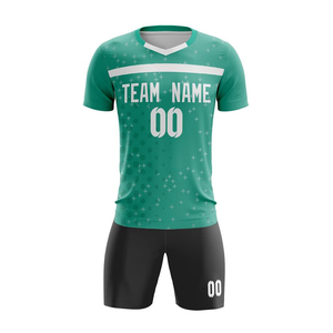 Conjunto Deportivo Profesional de Camiseta y Pantalones Cortos de Fútbol Sublimados 100% Poliéster, Diseño Personalizado para Clubes, con Cordón Ajustable y Secado Rápido - Product Image 2