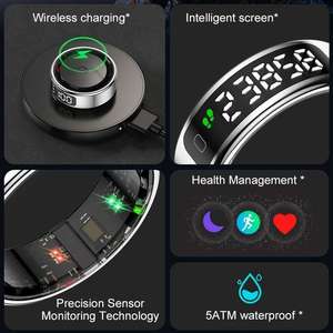 Anillo Inteligente de Acero Inoxidable con Pantalla LED 2026, Monitor de Salud, Monitor de Frecuencia Cardíaca, Control por Gestos, IP68, Android, IOS - Product Image 5