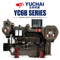 YuChai YC6108/YC6B Serie 6-Zylinder Schiffsdieselmotor 80kW 90kW 103kW 110kW 120kW für Arbeitsboote und Generatorsätze