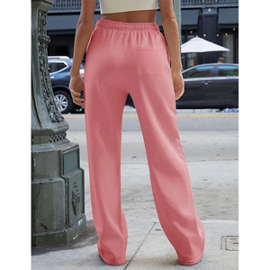 Pantalones de chándal transpirables de cintura alta para mujer, cómodos pantalones de chándal holgados de pierna ancha, cierre de cintura elástica para invierno, 2024 - Product Image 5