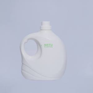Bouteille en HDPE vide personnalisée de 3,2 L bleue, rose et blanche pour détergent liquide, emballage de bouteille de détergent en plastique avec couvercles - Product Image 5