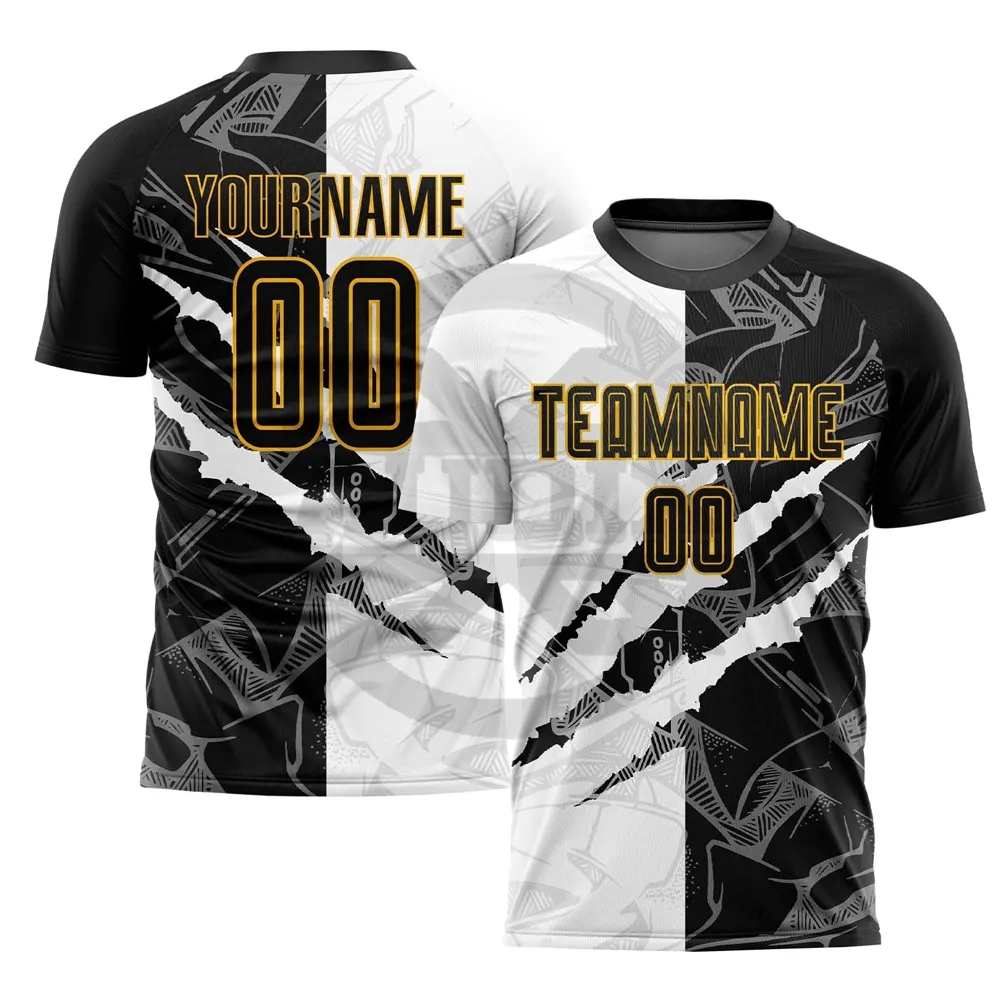 Stile unico nome personalizzato squadra e numero maglia uniforme calcio disponibile In tutti i disegni e colori