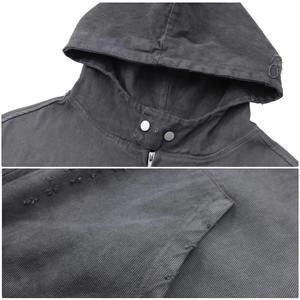 Sweat à capuche unisexe en polaire chaud avec strass, 100% coton, logo personnalisé, streetwear d'hiver, commandes en gros - Product Image 6