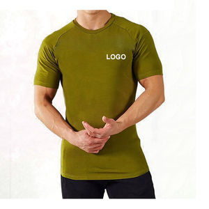 Top Design Premium Qualité Stock Hommes Workout Gym 100% Coton T-shirt Avec Court Respirant Running Sportswear Imprimé Fitness - Product Image 1