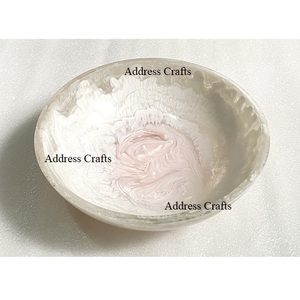 Brilliant White Swirl Resin <b>Salad</b> <b>Bowl</b> Customized <b>Large</b> <b>Bowl</b> Hotel Restaurant Home Platters Tableware Kitchen Accessories Party - Product Image 1