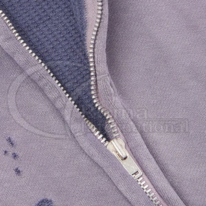 เสื้อฮู้ดดี้ผู้ชายแบบย้อมสีเอซิด สไตล์วินเทจ แต่งซิป ปี 2026 ผลิตตามสั่ง สตรีทแวร์ ปรับแต่งได้ - Product Image 6