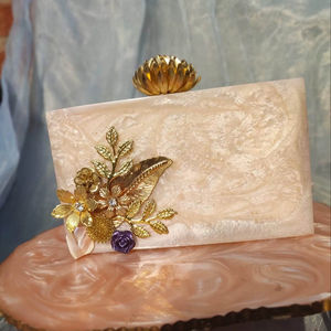 Bolso de mano tipo personalizado de resina artesanal india para mujer - Product Image 1