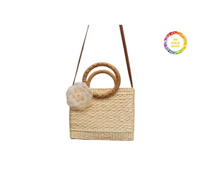 Nuevo diseño de alta calidad, venta al por mayor, playa de verano, bolso de hombro de mimbre de paja Natural tejido redondo hecho a mano para bolsos de mujer - Product Image 1