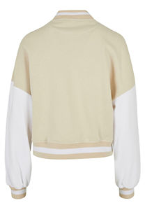 Nouvelle veste bomber universitaire d'hiver pour femme 2026, blanche, avec design réversible coupe-vent, doublure en coton, coque en laine/viscose - Product Image 3