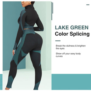 Ensembles de sport personnalisables Street Grace pour femmes en Spandex/Polyester, tissu respirant à séchage rapide, coupe confortable, taille élastique pour le yoga - Product Image 5