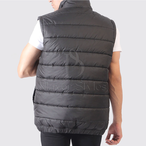 เสื้อแจ็คเก็ตพัฟเฟอร์ผ้าแคนวาสคุณภาพสูงสำหรับผู้ชายแบบ OEM สั่งทำพิเศษ เสื้อกั๊กฤดูหนาว คอจีน แบบกลับด้านได้ ระบายอากาศได้ดี ไซส์ใหญ่ บรรจุใยฝ้าย ราคาประหยัด - Product Image 2