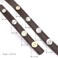 Aksesoris Tas Kulit, Rivet Logam Lapis Emas, Rivet Bunga, Stud, Rivet Logo Logam Custom