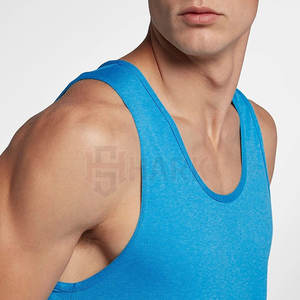 Camiseta Deportiva Personalizada para Hombre, Transpirable, de Algodón/Fibra de Bambú, Ropa de Gimnasio con Estilo Casual de Punto, 240g - Product Image 4