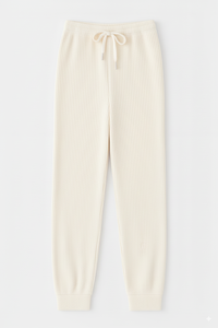 Pantalones Jogger de Punto Acanalado para Mujer, OEM ODM, Ecológicos, Transpirables, Resistentes al Viento, Suaves al Tacto, Cintura Elástica con Cordón, Pierna Ancha - Product Image 2