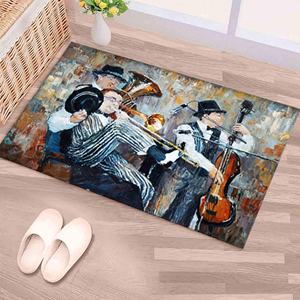 Tapis imprimé d'inspiration jazz : Décoration moderne pour la maison et le bureau, tapis en velours - Product Image 5