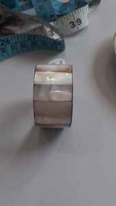 ARTWORK MAESTRO Anneau de serviette en bois et nacre de coquillage motif lay - artisanat indien - Product Image 2