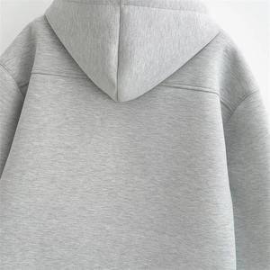 Sweat à capuche d'hiver zippé, matériau épais avec protection thermique, couche intérieure douce, confort respirant - Product Image 3