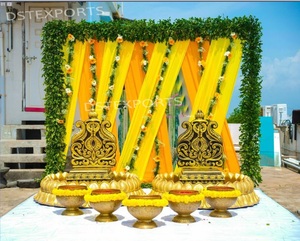 กระถางดอกไม้ FRP ยอดนิยมสำหรับพิธีฮัลดี ตกแต่งงานแต่งงาน สไตล์ดอกบัว สวยสง่างาม วินเทจ ทันสมัย สีและขนาดสั่งทำได้ - Product Image 6