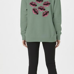 เสื้อสเวตเชิ้ตผู้หญิงลำลองทรงปกติสำหรับฤดูหนาว แขนยาว ผ้าเนื้อนุ่ม อุ่นสบาย ผลิตจากผ้าฝ้ายฟลีซ 100% เป็นมิตรต่อสิ่งแวดล้อม - Product Image 6