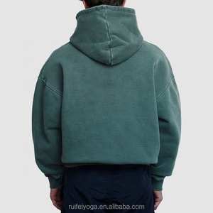 Sudadera con capucha personalizada para hombre, lisa, extragrande, unisex, de forro polar, con logotipo impreso, bordado, lavada, de peso pesado, para venta al por mayor - Product Image 4