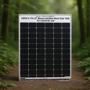 Panneau solaire monocristallin noir HJT de type N de 450 W pour usage industriel - Product Image 3
