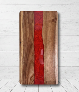 Tabla de Cortar de Resina de Madera Ecológica Hecha a Mano, Tabla de Cortar de Cocina Premium de Resina Epoxi y Madera Natural, Apta para Lavavajillas - Product Image 4