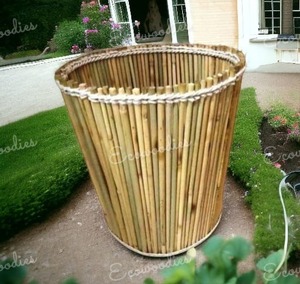 Design classique Vintage bambou panier de rangement ensemble grande capacité jardinières en osier décoration de la maison Pots de plantes d'intérieur - Product Image 6