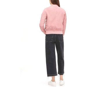 Blouson d'aviateur en soie pour femmes fabriqué dans les meilleurs matériaux Bomber de gros Fabrication OEM Logo personnalisé de gros - Product Image 5