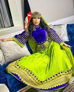 Vestido Zerdze Madgul 2026, Nuevo Modelo, Vestido Maxi Afgano Guldoze con Estampado Floral Kuchi, Mangas Largas, Elegante para Fiestas, Talla XL - Product Image 4