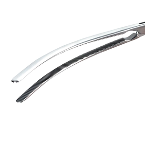 Fórceps intestinales veterinarios de acero inoxidable de alta calidad curvados 23 Cm Manual MOL certificado instrumentos quirúrgicos veterinarios - Product Image 2