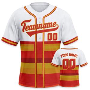 Camiseta de béisbol personalizada, camiseta de manga corta con botones para hombres y mujeres, color azul marino, naranja, nombre personalizado impreso - Product Image 2