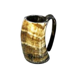 Jarra de Cuerno de Búfalo Contemporánea con Tapa de Bambú, Textura Orgánica, Asa Resistente, Estilo Rústico Clásico, Auténtico Disfrute de Cerveza y Vino - Product Image 6