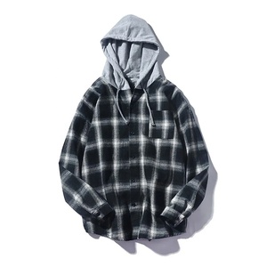 Camisa de Franela a Cuadros Personalizada, Resistente al Viento, con Cuello de Solapa, 100% Algodón, Otoñal, Gruesa, 400-450 GSM - Product Image 1