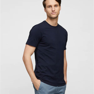 Camiseta Lisa de Cuello Redondo y Manga Corta para Hombre, Estilo Urbano, Ecológica, Color Negro - Product Image 6