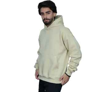 Sudadera con Capucha Color Marfil para Hombre, en Algodón y Felpa, Estilo Casual, Ropa Urbana, Envío Rápido desde EE. UU., Sin Aranceles - Product Image 4