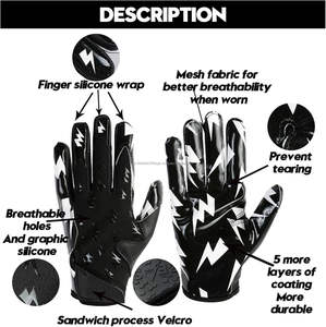 Gants de gardien de but en cuir du Pakistan Gants de gardien de but de football de conception légère et durable Amélioration de la performance - Product Image 3