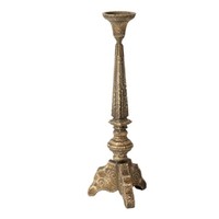 Ensemble de 4 bougeoirs en métal robuste de couleur argentée, aspect classique simple, poli brillant, pour la maison et la salle à manger d'hôtel