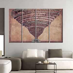 Toile imprimée représentant un chef-d'œuvre de Sandro Botticelli pour une décoration intérieure élégante, 4P : encadrée - Product Image 1