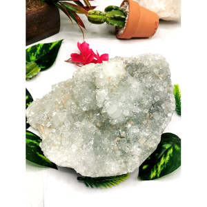 Grand spécimen minéral de cristal de quartz avec stélabite - reiki/énergie/chakra/guérison - 7,5 pouces et 2,29 kg (5,04 lb) - Product Image 4